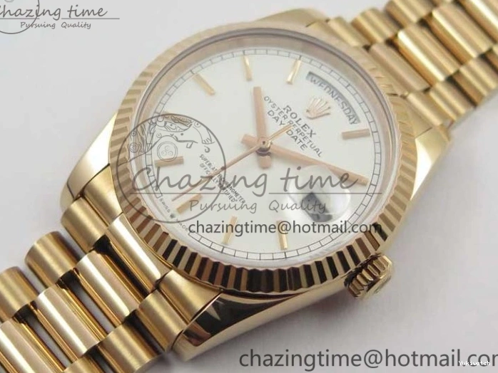 Bracelet 36 RG RG 128239 on President Maker Dial Day-Date White Bp Edition Best 1005